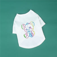 HKM-4359741 Cotton Short-Sleeved Cute Color Bear T-Shirt for Pets ¨C Spring and Summer Style