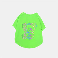 HKM-4359741 Cotton Short-Sleeved Cute Color Bear T-Shirt for Pets ¨C Spring and Summer Style