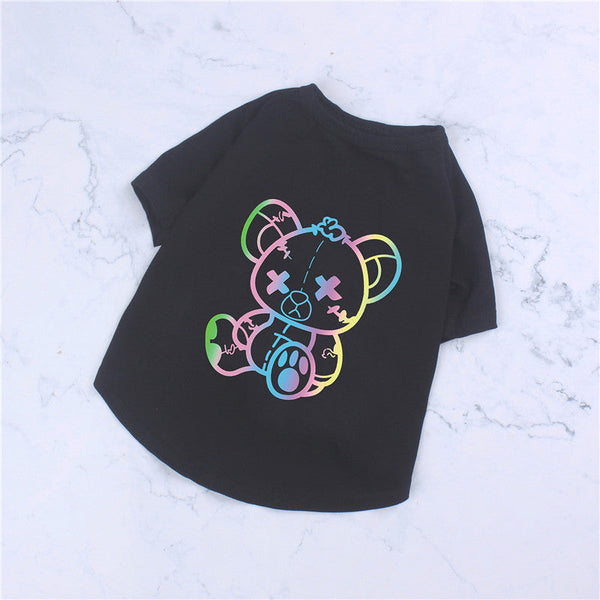 HKM-4359741 Cotton Short-Sleeved Cute Color Bear T-Shirt for Pets ¨C Spring and Summer Style