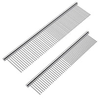 HKM-4360637 Stainless Steel Pet Comb with Rounded Ends for Tangles and Knots - Ideal Grooming Tool for Dogs and Cats