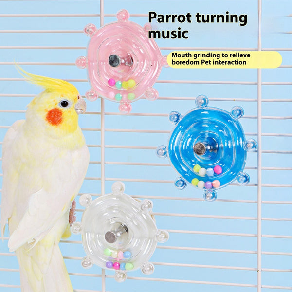 HKM-4361789 Colorful Turntable Parrot Wheel Toy for Small and Medium Birds – 6cm Diameter