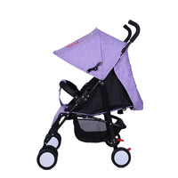 HKM-436179 Lightweight 2-in-1 Foldable Linen Baby Stroller with Safety Features and Soft Seat for 0-36 Months