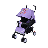 HKM-436179 Lightweight 2-in-1 Foldable Linen Baby Stroller with Safety Features and Soft Seat for 0-36 Months
