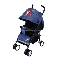 HKM-436179 Lightweight 2-in-1 Foldable Linen Baby Stroller with Safety Features and Soft Seat for 0-36 Months