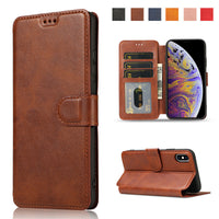 HKM-436243 Clamshell Imitation Leather Card Holder Mobile Phone Cover