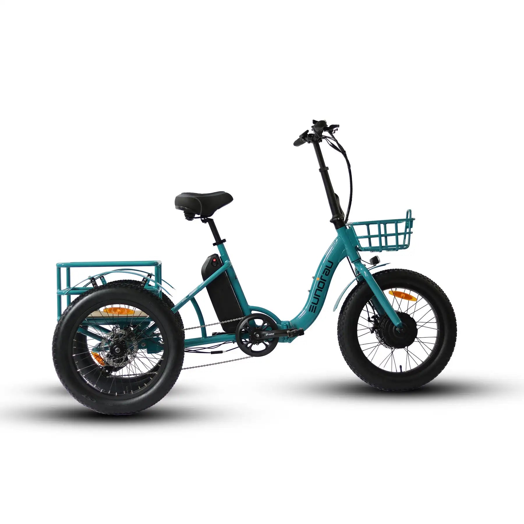 HKM-436307 Electric Tricycle with 48V 500W Motor and 7-Speed Gear System, 20-Inch Wheels, Disc Brakes