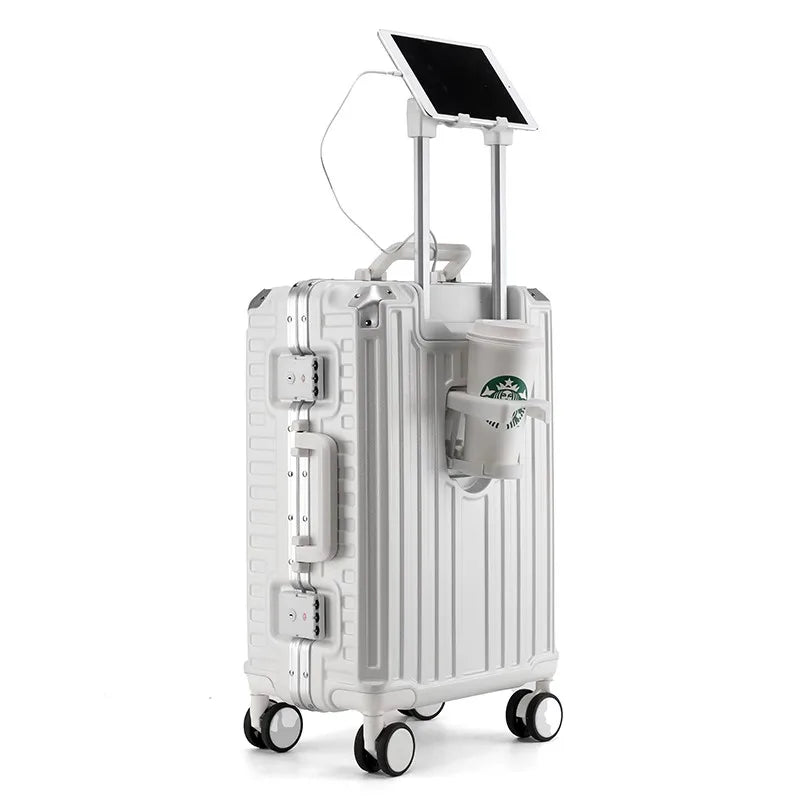 HKM-436371 20-inch and 24-inch Hard Shell Carry-on Suitcases with Silent Universal Wheels