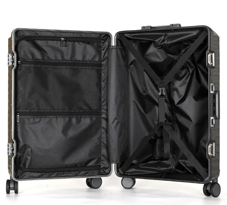 HKM-436371 20-inch and 24-inch Hard Shell Carry-on Suitcases with Silent Universal Wheels