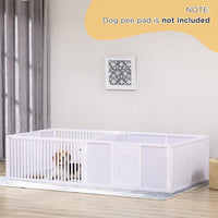 HKM-4364605 Two-Room Whelping Box for Dogs with Adjustable Doors and Non-Slip Base