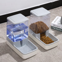 HKM-4364989 Portable Automatic Pet Feeder and Water Dispenser for Cats - Blue, Pink, Gray