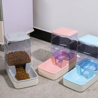 HKM-4364989 Portable Automatic Pet Feeder and Water Dispenser for Cats - Blue, Pink, Gray