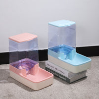 HKM-4364989 Portable Automatic Pet Feeder and Water Dispenser for Cats - Blue, Pink, Gray