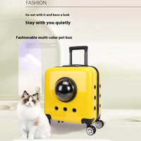 HKM-4365373 Space Capsule Cat Carrier Bag – Hard PVC Pet Travel Suitcase in Multiple Colors