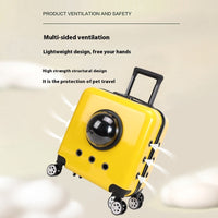 HKM-4365373 Space Capsule Cat Carrier Bag – Hard PVC Pet Travel Suitcase in Multiple Colors