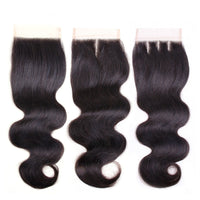 HKM-436563 Real Human Hair Body Wave 4X4 Lace Closure - Multiple Lengths Available