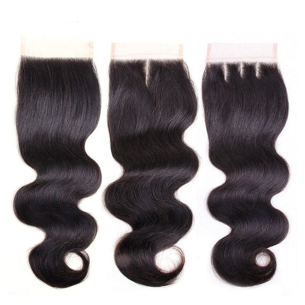 HKM-436563 Real Human Hair Body Wave 4X4 Lace Closure - Multiple Lengths Available