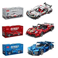 HKM-436627 1:18 Technic RC Super Racing Car Building Blocks Set for Kids - Compatible DIY Toy, ABS Plastic