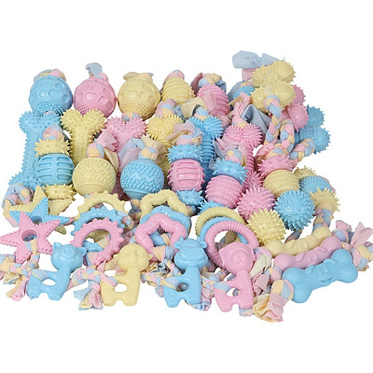 HKM-4366397 Durable Bite-Resistant Dog Toy in Multiple Colors and Shapes for Playful Pets