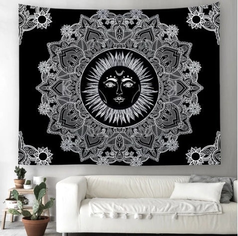 HKM-436691 Celestial Sun Design Tapestry in 100% Polyester Fabric
