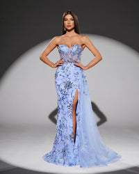 HKM-436691 Elegant Women's Blue Dress - Style EZ25208 for Any Occasion