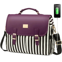 HKM-436691 Professional Laptop Tote Bag for Women - Durable PU Briefcase with Multiple Pockets for Office and Business Use