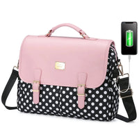 HKM-436691 Professional Laptop Tote Bag for Women - Durable PU Briefcase with Multiple Pockets for Office and Business Use