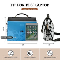 HKM-436691 Professional Laptop Tote Bag for Women - Durable PU Briefcase with Multiple Pockets for Office and Business Use