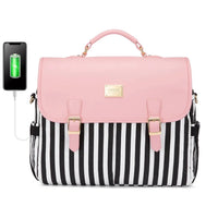 HKM-436691 Professional Laptop Tote Bag for Women - Durable PU Briefcase with Multiple Pockets for Office and Business Use