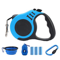 HKM-4368701 Retractable 5m Traction Rope for Dogs and Cats - Convenient One-Finger Control Leash