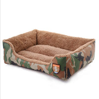 HKM-4368957 Military Style Camouflage Pet Kennel - Waterproof Oxford with 3D PPCotton Fill - Available in S, M, L Sizes