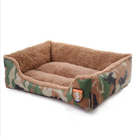 HKM-4368957 Military Style Camouflage Pet Kennel - Waterproof Oxford with 3D PPCotton Fill - Available in S, M, L Sizes
