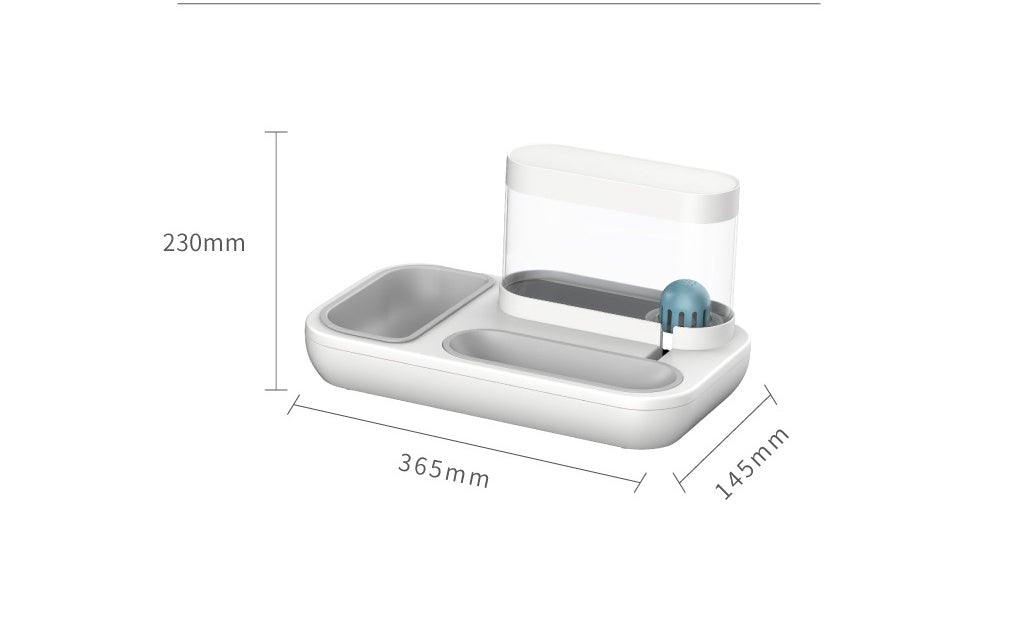 HKM-4369085 Automatic Pet Water Feeding Double Bowl with 1.5L Capacity for Cats and Dogs
