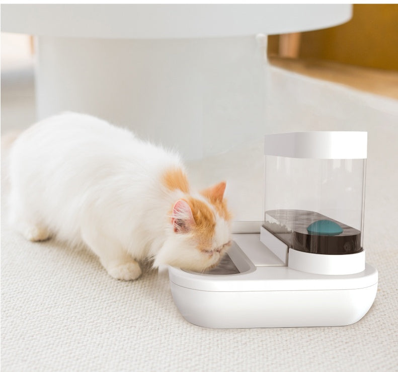 HKM-4369085 Automatic Pet Water Feeding Double Bowl with 1.5L Capacity for Cats and Dogs