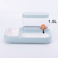 HKM-4369085 Automatic Pet Water Feeding Double Bowl with 1.5L Capacity for Cats and Dogs