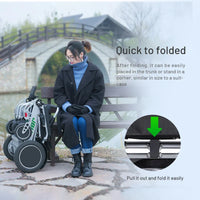 HKM-437011 Electric Wheelchair with Shock Absorption, Aluminum Alloy Frame, Removable Battery, Silver Finish