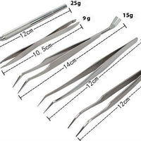 HKM-4370365 Stainless Steel Tick Removal Tweezers for Dogs and Cats with Black PVC Bag