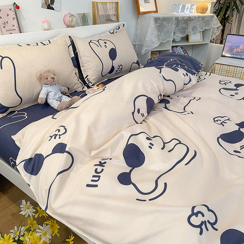 HKM-437139 Spring Cartoon Themed One-Piece Bedding Set with Cute Patterns in Various Sizes