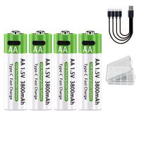 HKM-437203 Rechargeable Lithium No. 5 Battery 15V 3800mAh with Type-C Port for Electric Toys and Remote Controls