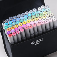 HKM-437267 128-Colour Alcohol-Based Art Marker Set with Dual Tip Pens for Creative Projects