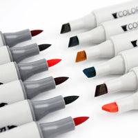 HKM-437267 128-Colour Alcohol-Based Art Marker Set with Dual Tip Pens for Creative Projects