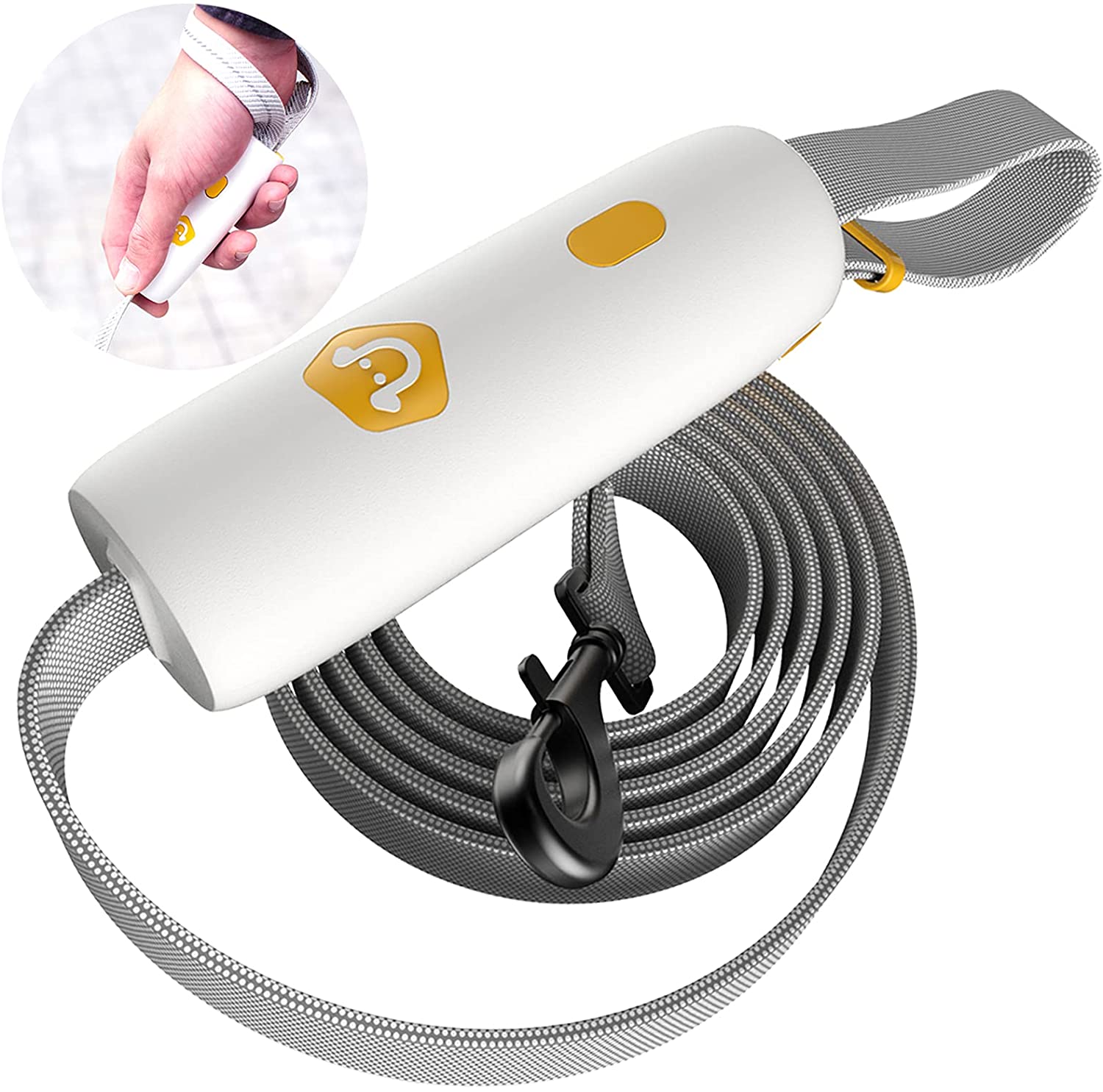 HKM-4374461 Hands-Free Elastic Dog Leash for Small and Medium-Sized Dogs, Adjustable Length, Durable Nylon and Polyester Material