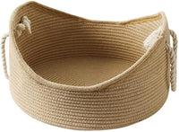 HKM-4377917 Spacious Wicker Cat Bed with Corrugated Scratching Surface - Cozy Nest for Cats