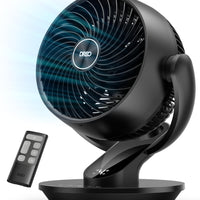 HKM-4377939 13-Inch Oscillating Table Air Circulator Fan with Remote, 120° Tilt Adjustment, 25dB Quiet Operation, 4 Speed Settings, 75ft Airflow