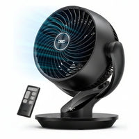 HKM-4377939 13-Inch Oscillating Table Air Circulator Fan with Remote, 120° Tilt Adjustment, 25dB Quiet Operation, 4 Speed Settings, 75ft Airflow
