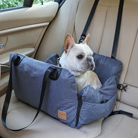 HKM-4378685 Portable Airbag Pet Bed for Vehicles ¨C Black and Grey Polyester Nest
