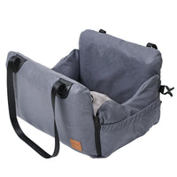 HKM-4378685 Portable Airbag Pet Bed for Vehicles ¨C Black and Grey Polyester Nest