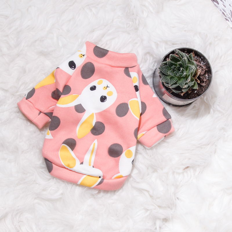 HKM-4378813 Cute Medium Sleeve Cotton Dog Shirt - Size L