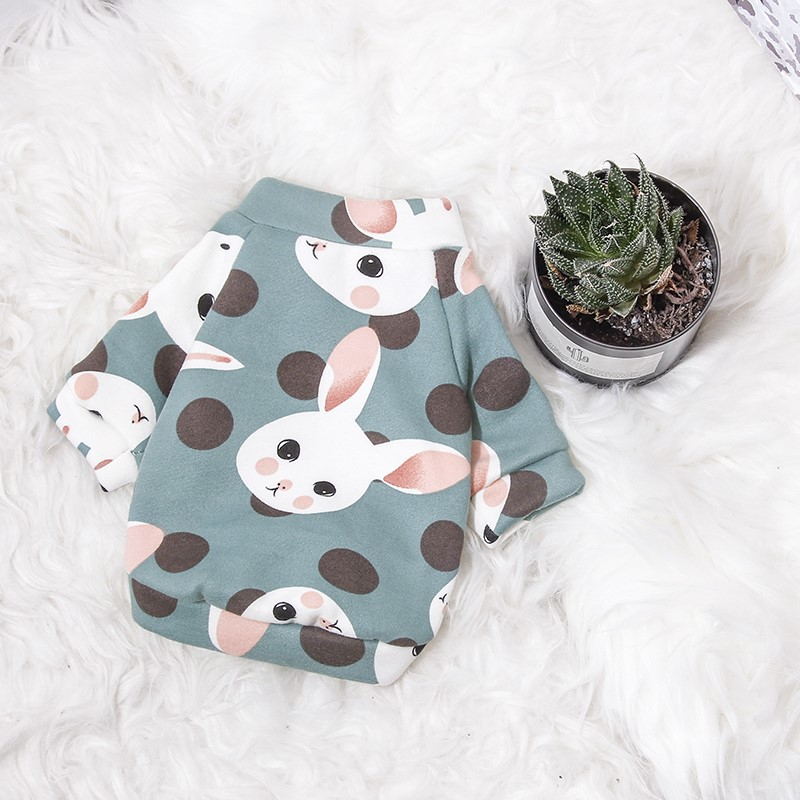 HKM-4378813 Cute Medium Sleeve Cotton Dog Shirt - Size L