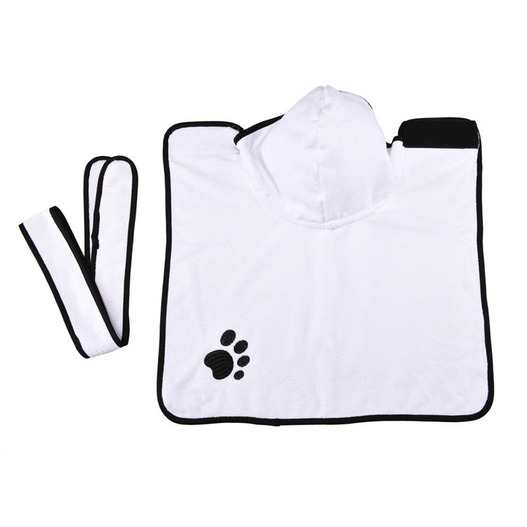 HKM-4380093 Super Absorbent Dog Towel Bathrobe for Medium and Large Dogs - Adjustable Fit and Easy Wear