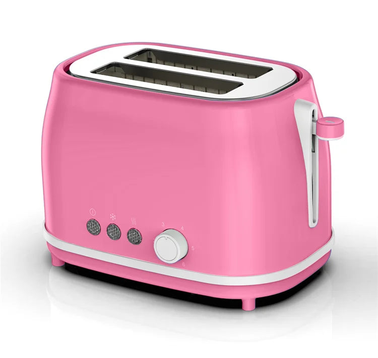 HKM-438035 Blue Stainless Steel Toaster with Defrost and Reheat Functions